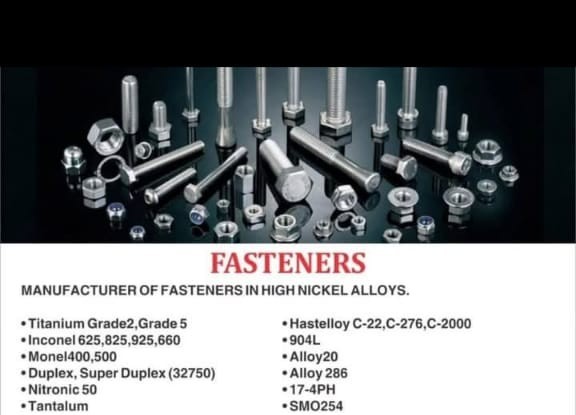 Fasteners in High Nickel Alloys — Insha Forging Industry